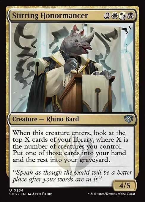Stirring Honormancer (SOS)