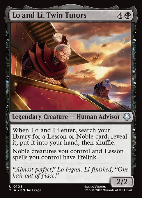Lo and Li, Twin Tutors (TLA)